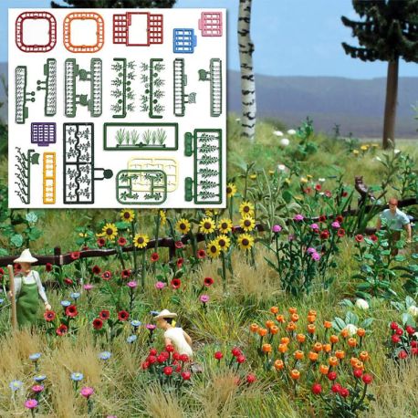 H0-Blumen-und Pflanzen-Set