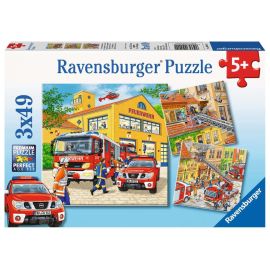Ravensburger 9401 Puzzle Feuerwehreinsatz 3 X 49 Teile