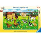 Ravensburger 6046 Puzzle Bauernhoftiere auf der Wiese 15 Teile