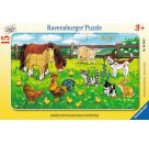 Ravensburger 6046 Puzzle Bauernhoftiere auf der Wiese 15 Teile