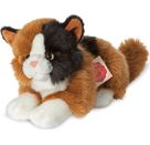 Teddy Hermann Glückskatze liegend, 20 cm