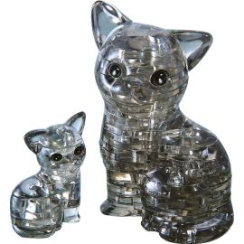 3D Crystal Puzzle - Katzenpaar 49 Teile