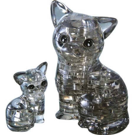 3D Crystal Puzzle - Katzenpaar 49 Teile