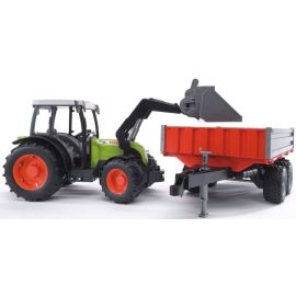 Bruder 02112 Claas Nectis 267F plus Frontlader mit Anhänger