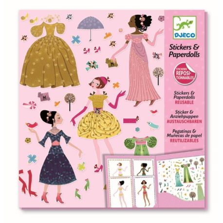 Stickerpuppen: Papier Puppen - Durch die Jahreszeiten