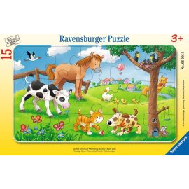 Ravensburger 6066 Puzzle Knuffige Tierfreunde 15 Teile