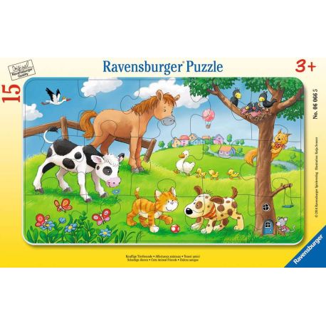 Ravensburger 6066 Puzzle Knuffige Tierfreunde 15 Teile