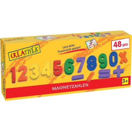 Creathek Magnet Zahlen und Zeichen 48-teilig