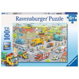 Ravensburger 10558 Puzzle Fahrzeuge in der Stadt 100 Teile XXL