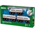 33748 BRIO Schnellzug mit Sound, Holz, 3teilig