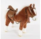 Götz 3401099 Pferd mit Sattel Zaumzeug, braun, 46cm