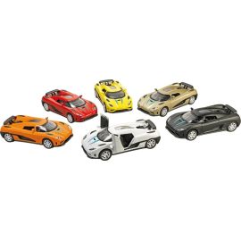 12195Sportwagen Momentum, Licht und Sound, Spritzguss, L  14 cm sortiert (1 Stück)
