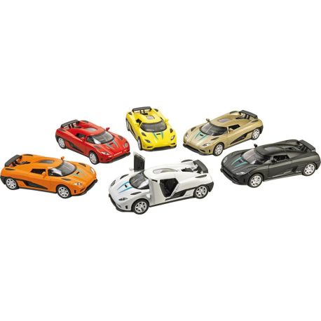 12195Sportwagen Momentum, Licht und Sound, Spritzguss, L  14 cm sortiert (1 Stück)