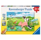 Ravensburger 7582 Puzzle Tierkinder auf dem Land 2 X 12 Teile