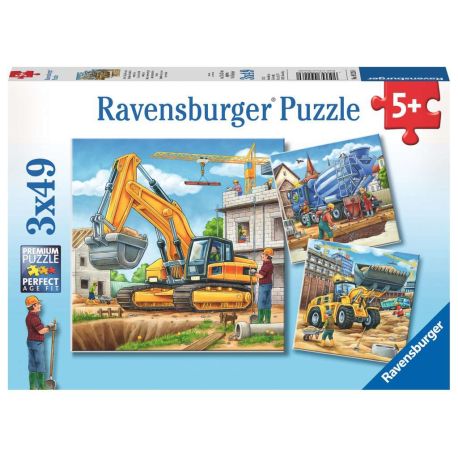 Ravensburger 9226 Puzzle Große Baufahrzeuge 3 X 49 Teile