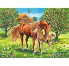 Ravensburger 10577 Puzzle Pferdeglück auf der Wiese 100 Teile XXL