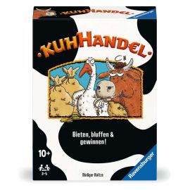 Ravensburger 20753 - Kuhhandel, Auktionsspiel für 3-5 Spieler, Kartenspiel mit Kühen ab 10 Jahren, Versteigerung