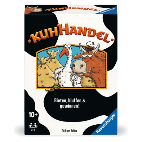 Ravensburger 20753 - Kuhhandel, Auktionsspiel für 3-5 Spieler, Kartenspiel mit Kühen ab 10 Jahren, Versteigerung