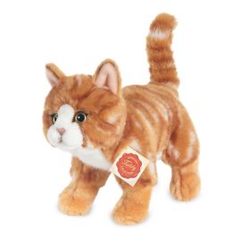 Teddy Hermann Katze stehend, rot getigert, 20 cm