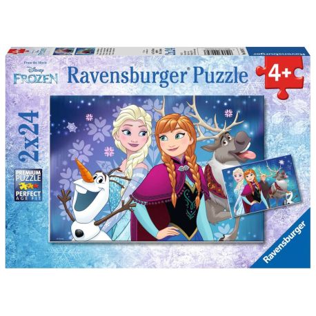 Ravensburger 9074 Puzzle Frozen - Nordlichter 2 X 24 Teile