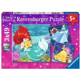 Ravensburger 9350 Puzzle Abenteuer der Prinzessinnen 3 X 49 Teile