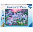 Ravensburger 10021 Puzzle Einhörner im Abendrot 150 Teile XXL