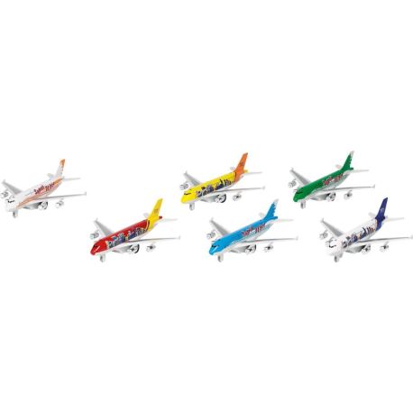 12144Flugzeuge mit Licht und Geräusch, Spritzguss, L  19 cm sortiert (1 Stück)
