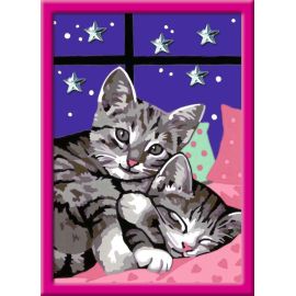 Ravensburger CreArt 27995 - Schlafende Katzen - Malen nach Zahlen Katze für Kinder ab 11 Jahren