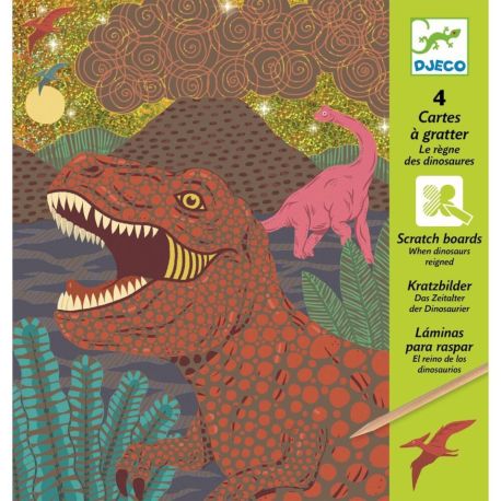 Kratzbilder: Dinosaurier