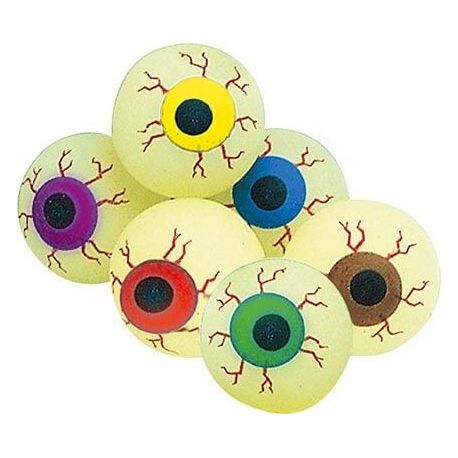 Flummy Augen mit Leuchteffekt sortiert (1 Stück)
