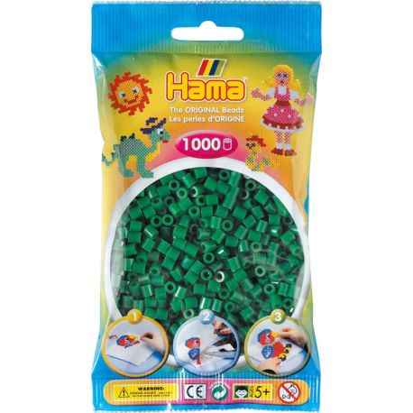Hama® Bügelperlen Perlen, grün 1.000 Stück.