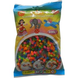 Hama® Bügelperlen midi Beutel 3.000 Stück Trsp. Neon.
