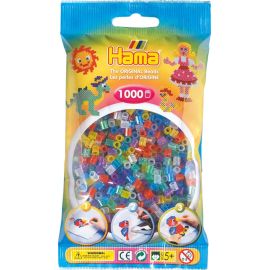 Hama® Bügelperlen Midi - Transparent Glitter Mix 1000 Perlen.
