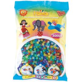Hama® Bügelperlen Midi - Transparent Glitter 3000 Perlen.