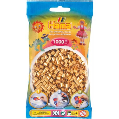 Hama® Bügelperlen Midi - Gold 1000 Perlen.