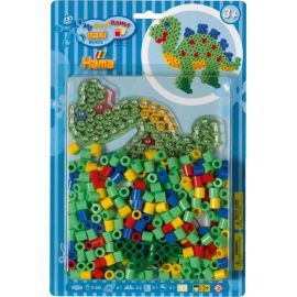 Hama® Bügelperlen Maxi - Blisterset Dino - 1 Stiftplatte Dinosaurier, 250 Perle.