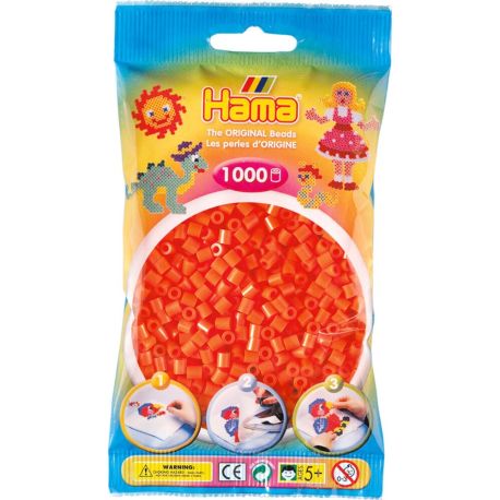 Hama® Bügelperlen Perlen, orange, 1.000 Stück.