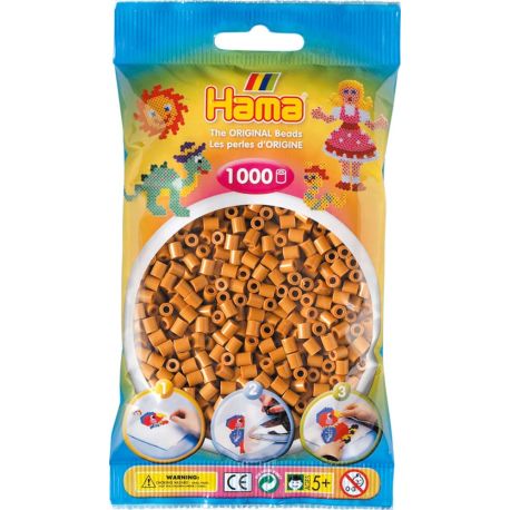 Hama® Bügelperlen Midi - Hellbraun 1000 Perlen.