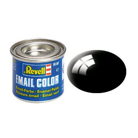 schwarz, glänzend RAL 9005 14 ml-Dose, Revell Modellbau-Farbe auf Kunstharzbasis