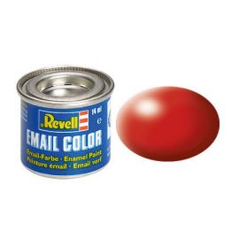 feuerrot, seidenmatt RAL 3000 14 ml-Dose, Revell Modellbau-Farbe auf Kunstharzbasis