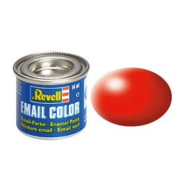 leuchtrot, seidenmatt RAL 3026 14 ml-Dose, Revell Modellbau-Farbe auf Kunstharzbasis