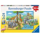 Ravensburger 7806 Puzzle Willkommen im Zoo 2 X 24 Teile