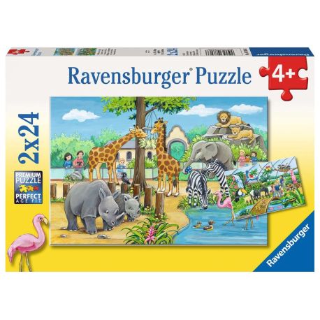 Ravensburger 7806 Puzzle Willkommen im Zoo 2 X 24 Teile