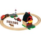 BRIO World 33719 Bahn Bauernhof Set – Holzeisenbahn mit Bauernhof, Tieren und Holzschienen – Kleinkinderspielzeug empf