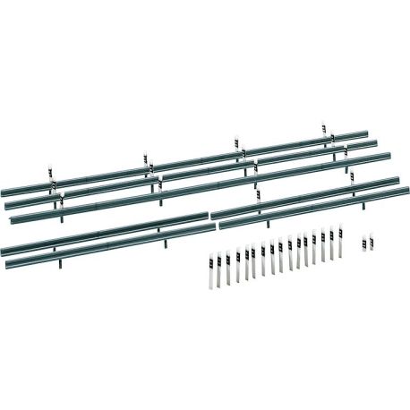H0 Leitplanken, 32 Begrenzungspfähle, 1600  mm