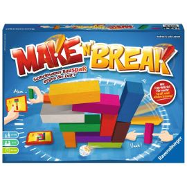 Ravensburger 26750 - Make  n  Break - Gesellschaftsspiel für die ganze Familie mit Bausteinen, Spiel für Erwachsene un