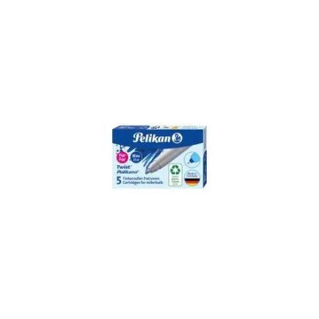 Pelikan Twist® eco Tintenroller-Patronen für Pelikano®  Twist® , Blau, 5 Stück, Faltschachtel