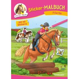 Sticker-Malbuch. Pferde