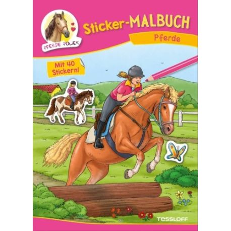 Sticker-Malbuch. Pferde
