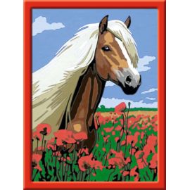 Ravensburger CreArt 28652 - Haflinger - Malen nach Zahlen Pferde für Kinder ab 7 Jahre